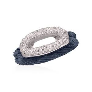 NEW ALOR women's open oval ring in blueberry